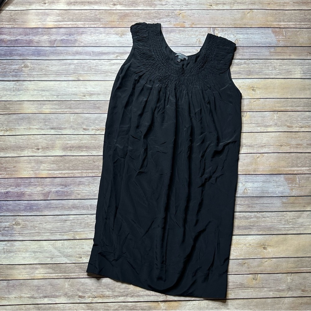 Vince Black Silk Sleeveless Mini Shift Dress Lined XS Bergdorf Goodman - Picture 7 of 10